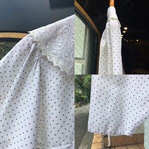 ヨーロッパ古着 ブラウス vintageブラウス レース blouse shirt 七分袖 シャツ LV665の画像8