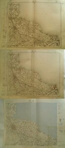 地図　松坂　1/5万　昭和12/26/43年　3枚　戦災及び経済復興の為他の資料により記載有　三重県