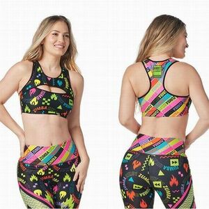 【正規品・新品】Mサイズ★ZUMBA・ズンバ★Printed Keyhole Bra