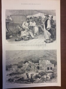 1881年 朝鮮 朝鮮大使の帰国 ロンドン絵入り新聞 オリジナル木版画