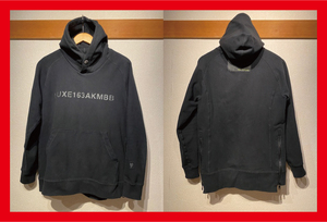 ♪送料無料★LUXE 163 AKM BB★パーカー①★NEW PULLOVER PARKA / WITH SIDE ZIP★ロゴ★EPISODE-2★2017AW★YJ043★定価46,200円★黒★L♪