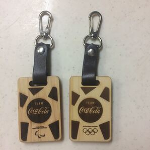 東京2020大会 オリンピック・パラリンピック選手使用キーホルダー 2個セット 居室番号書き込み有り 非売品 磁気埋込み ヒノキ