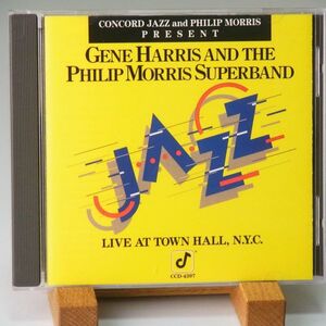 即決【CONCORD】GENE HARRIS AND PHILOP MORRIS SUPERBAND　LIVE AT TOWN HALL N.Y.C.　RAY BROWN　HERB ELLIS　JEFF HAMILTON参加