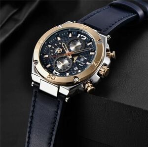 ★新品★ 【BENYAR】最新 腕時計 Multifunction chronograph typeC オマージュwatch ゴールド