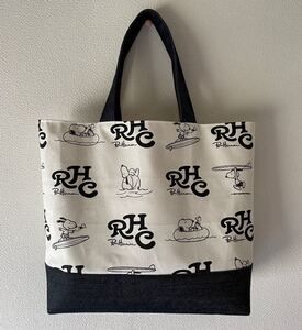 ハンドメイド トートバッグ スヌーピー×デニム t