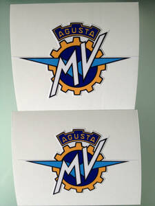 送料無料 MV Agusta Decal Sticker ヘルメット ステッカー シール デカール 100mm x 60mm 2枚セット