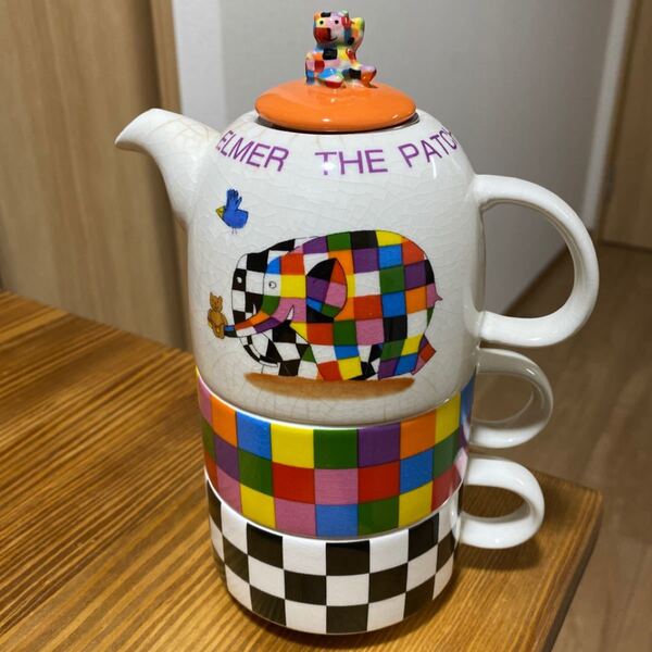 ELMER THE PATCHWORK ELEPHANT ティーセット