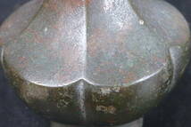 【友】時代物 古銅 小花瓶 壺 高約13cm 木箱 唐物 中国古玩_画像5
