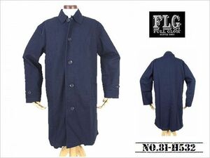 送料無料! 【FULL GLOW】 コットンツイル ステンカラーコート　　NO.81-H532 NAVY_Lサイズ