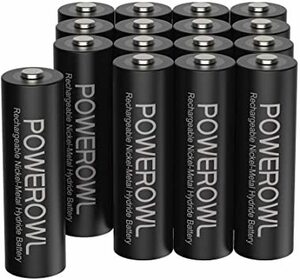 単3形16個パック 単3形充電池2800mAh Powerowl単3形充電式ニッケル水素電池16個パック 超大容量 PSE安全認