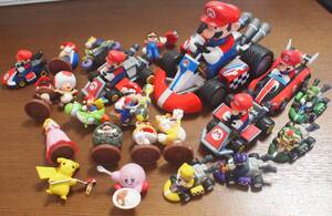 スーパーマリオ&マリオカート 厳選フィギュア大量セット!+カレーカーヴィ+パスタピカチュウ