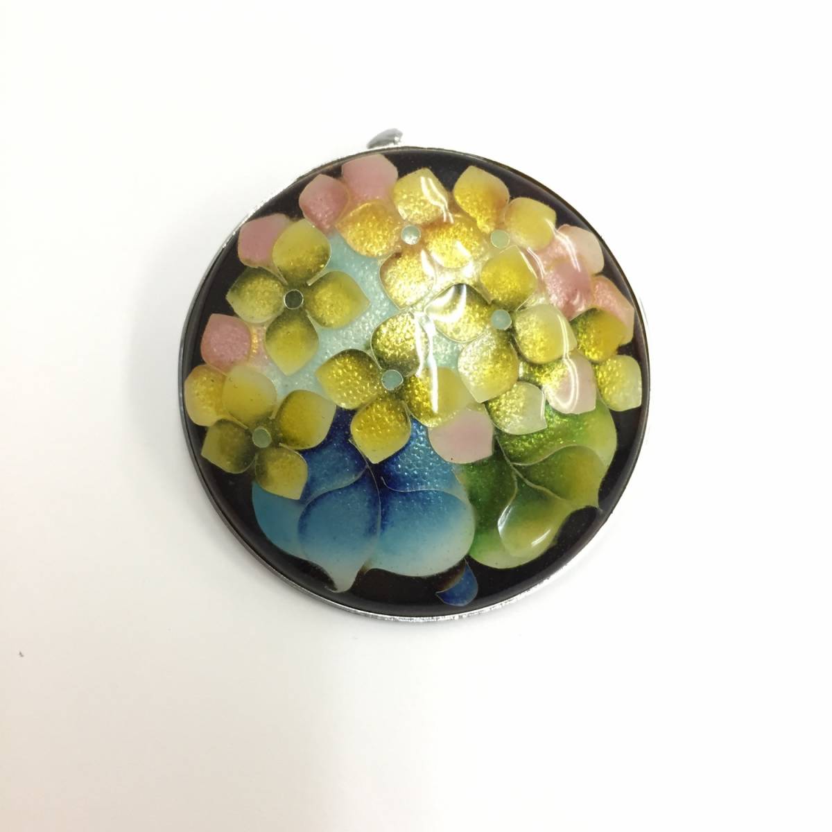 池之浦大起 ブローチ 紫陽花-