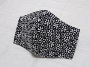 立体インナー ハンドメイド 刺繍生地 ブラック