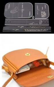 ショルダーバック 透明 アクリル型 レザークラフト 型紙 ハンドメイド