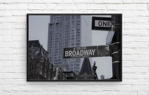 インテリアポスター アメリカン ニューヨーク サインボード モノクロ ブロードウェイ Broadway A2サイズ(420×594mm) an1