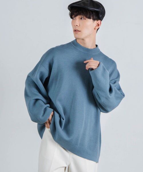 完売!!1000円クーポン利用で半額!!タグ付き新品!早い者勝ち!ユニセックス♪WEGOモックネックビッグシルエットニット