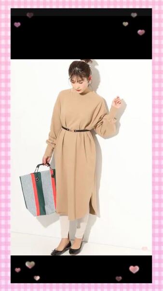 お値下げ!1000円クーポン利用可能!タグ付き新品!早い者勝ち☆トレンドアイテムViS ビッグTシャツワンピース