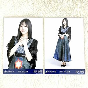 乃木坂46 【全部 夢のまま】北川悠理　公式グッズ 生写真　2枚 セミコンプ　2021年9月ランダム生写真　チュウヒキ