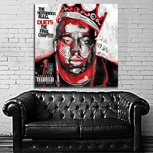 ノトーリアス ビッグ Notorious BIG 特大 ポスター 100x100cm 海外 ヒップホップ ラッパー アート インテリア グッズ 写真 雑貨 ビギー 3