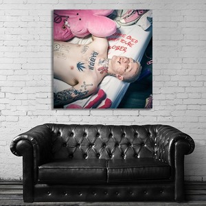 Lil Peep リル・ピープ 特大 ポスター 100x100 グッズ おしゃれ アート 写真 カフェ ラッパー ヒップホップ HIP HOP 洋楽 雑貨 大判 2