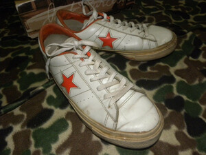 * ultra rare *90 period Vintage * one Star leather * white × orange * serial number entering * limitated model *