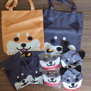 ワンコのミニ手提げ、巾着袋、ポーチ セット