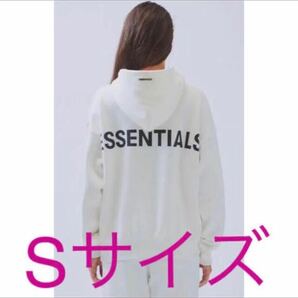 新品未使用　FOG Essentials リフレクティブ　エッセンシャルビッグロゴパーカー 　 裏起毛　男女に人気のWhite 白銀　サイズS