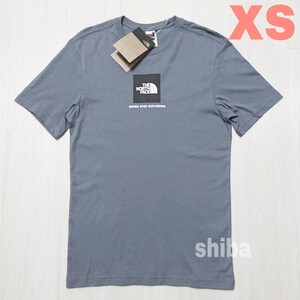 THE NORTH FACE ノースフェイス tシャツ 半袖 グレー 灰色 ファイン Fine ボックスロゴ 海外XSサイズ