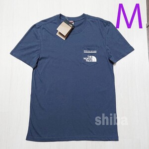 THE NORTH FACE ノースフェイス tシャツ 半袖 海外限定 ブルー ポケット ポケットtシャツ POCKET 海外M
