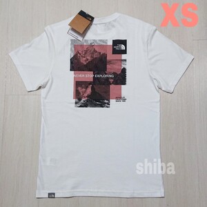 THE NORTH FACE ノースフェイス tシャツ 半袖 ホワイト 白 ストライプミックス StripeMix 海外XSサイズ