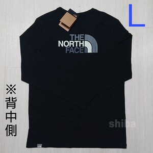 THE NORTH FACE ノースフェイス 長袖 ロンT ロング tシャツブラック 黒 イージー Easy 海外Lサイズ