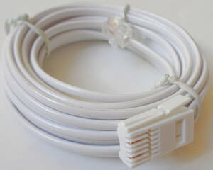 новый старый товар телефон линия удлинение кабель British Telecom to RJ11, 20FT Modem Extension Cable