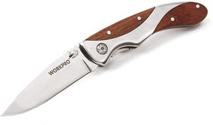 ☆新品☆WORKPROフォールディングナイフ 折畳みナイフ キャンプナイフ 折畳みナイフ キャンプナイフ 直刃 鏡面仕上げ処理