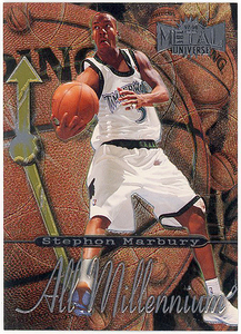 TIMBERWOLVES△ステフォン・マーブリーSTEPHON MARBURY/1997-98 SKYBOX METAL UNIVERSE ALL MILLENNIUM!