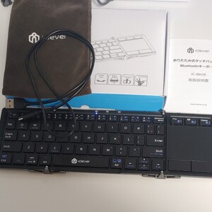 折りたたみ式 iClever Bluetoothキーボード トラックパッド