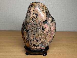 【桃・827g】 ロードナイト 原石 宝石 ジュエリー 誕生石 鑑賞石 自然石 天然石 鉱物 インテリア