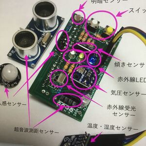 ラズパイ専用センサー・機能追加して、sensorHAT3号 RaspberryPi 気温・湿度・気圧