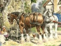限定品 ウェッジウッド Morning in the Farmyard 馬 飾り皿 絵皿 皿 ⑭_画像3