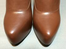 新品 プラダ 最高級 レザー ベルト ブーツ 39 茶 PRADA 本革靴 靴 シューズ ブラウン b_画像8
