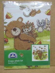 手芸キット　DMC　クロスステッチ　BK1681　クマ　Best Buddies 　Fabulous Forest Collection　　未開封品　即決