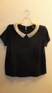 *H&M*Ladies Tops size M H and M женский tops размер M USED IN JAPAN EUR-M чёрный BLACK