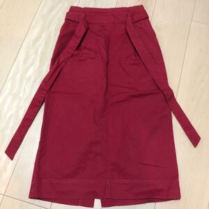 スカート タイトスカート ロングスカート 赤色