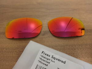 ★オークリー Fives Squared ファイブ スクエアード 用 カスタム偏光レンズ MIDNIGHT SUN Polarized 新品 FIVE　OO9238 ファイブス　