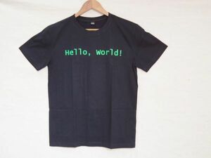 「Hello World」　Tシャツ M ブラック 未使用 java xcode