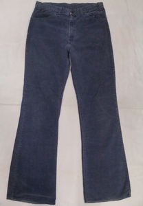 VintageOriginal 70's Levi's646 corduroy pants USA made W33L36 Levi's navy bell bottom Vintage Old old clothes L