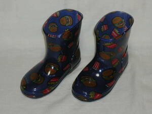  man . boots 15 centimeter new goods handle burger pattern blue 1380 jpy .momf rail for boy boots PVC material 