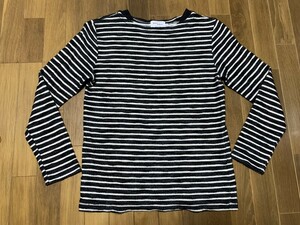 ADAM ET ROPE'/アダムエロペ 日本製 コットン100 ボーダー ロングTシャツ M