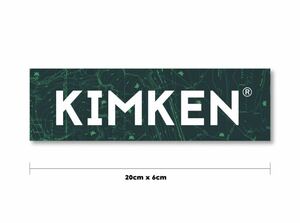 【KIMKEN Logo ステッカー】木村健太/キムケン/depsデプス/グリーン&ホワイト/フィッシングステッカー/アブガルシア/正規品ロゴステッカー