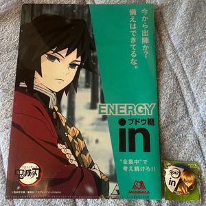 鬼滅の刃 ウィダーインゼリー クリアファイル 缶バッジ 2種セット
