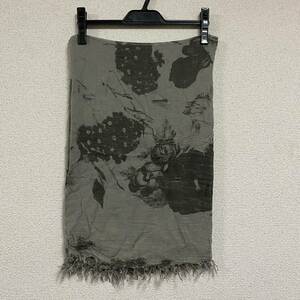 [ immediate payment ] HIGH STREET high Street stole floral print thin khaki large size 